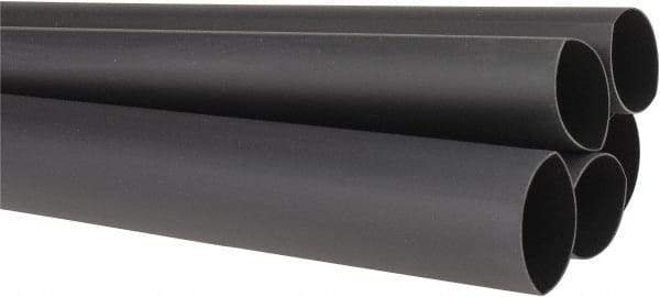 3M - 48" Long, 2:1, Polyolefin Heat Shrink Electrical Tubing - Black - Eagle Tool & Supply