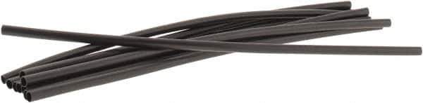 3M - 6" Long, 2:1, Polyolefin Heat Shrink Electrical Tubing - Black - Eagle Tool & Supply