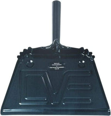 Ability One - 13" Wide Handheld Dustpan - Steel Body, 4" Handle, Black - Eagle Tool & Supply