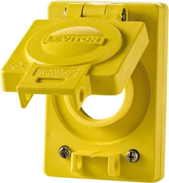 Leviton - 1 Gang, (0) Knockouts, PVC Rectangle Ceiling Box - 4" Overall Height x 4" Overall Width - Eagle Tool & Supply