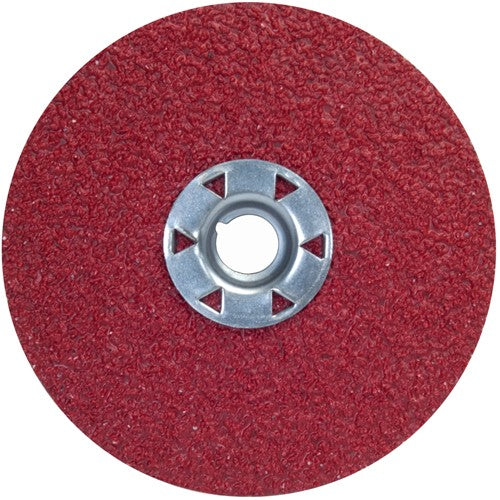 ‎7″ × 5/8″-11 Red Heat F981 Fiber Disc 50 Grit Ceramic Alumina - Eagle Tool & Supply