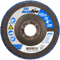 ‎4-1/2 × 7/8″ BlueFire Fiberglass HD Flat Flap Disc Type 27 P80 Grit R884P1 Zirconia Alumina - Eagle Tool & Supply