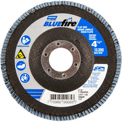 ‎4-1/2 × 7/8″ BlueFire Fiberglass HD Flat Flap Disc Type 27 P120 Grit R884P2 Zirconia Alumina - Eagle Tool & Supply