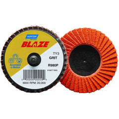 2″ Blaze Plastic Flat Mini Flap Disc TR (Type III) Type 27 60 Grit R980P Premium Ceramic Alumina - Eagle Tool & Supply