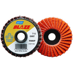 3″ Blaze Plastic Flat Mini Flap Disc TS (Type II) Type 27 40 Grit R980P Premium Ceramic Alumina - Eagle Tool & Supply