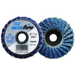 2″ BlueFire Plastic Flat Mini Flap Disc TS (Type II) Type 27 P40 Grit R884P1 Zirconia Alumina - Eagle Tool & Supply