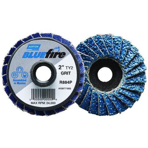 3″ BlueFire Plastic Flat Mini Flap Disc TS (Type II) Type 27 P36 Grit R884P1 Zirconia Alumina - Eagle Tool & Supply