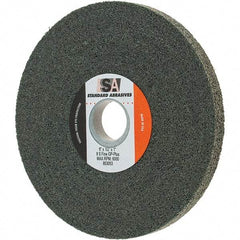 Standard Abrasives - 6" Diam, 1/2" Face Width, 1" Center Hole, Fine Grade, Silicon Carbide Deburring Wheel - Convolute, Density 8 Grade - Eagle Tool & Supply