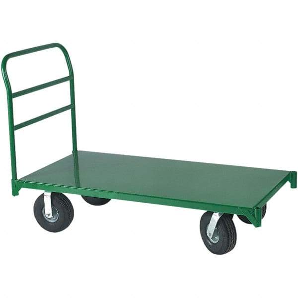 Wesco Industrial Products - 4,000 Lb Capacity Steel Platform Truck - Steel Deck, 24" OAW, 48" Platform Length x 2-1/2" Platform Height - Eagle Tool & Supply