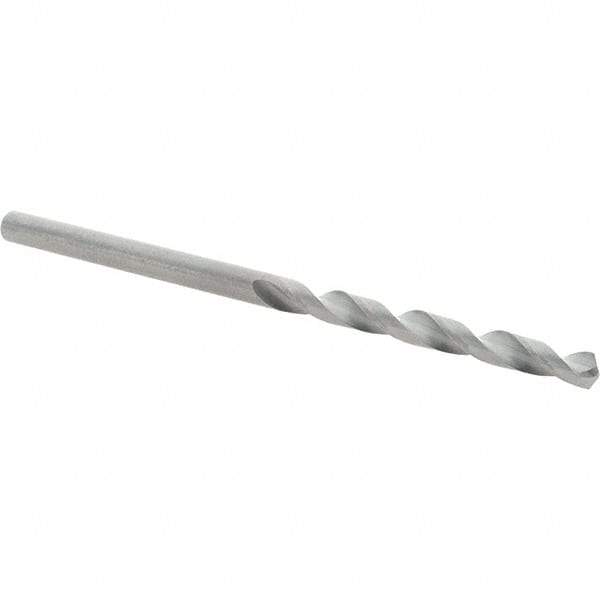 Guhring - 2.9mm 118° Solid Carbide Jobber Drill - Bright Finish, Right Hand Cut, Spiral Flute, Straight Shank, 61mm OAL, Faceted Point - Eagle Tool & Supply