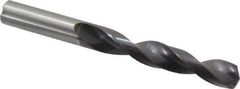 Accupro - 14mm 140° Solid Carbide Jobber Drill - AlTiN Finish, Right Hand Cut, Spiral Flute, Straight Shank, 138mm OAL, Standard Point - Eagle Tool & Supply
