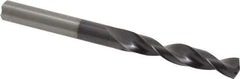 Accupro - 8mm 140° Solid Carbide Jobber Drill - AlTiN Finish, Right Hand Cut, Spiral Flute, Straight Shank, 96mm OAL, Standard Point - Eagle Tool & Supply