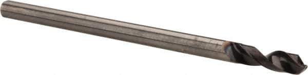 Accupro - 1/8" 140° Spiral Flute Solid Carbide Screw Machine Drill Bit - AlTiN Finish, Right Hand Cut, 11.9mm Flute Length, 60mm OAL, Standard Point, Straight Shank, Through Coolant - Eagle Tool & Supply