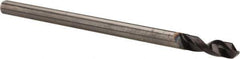 Accupro - 1/8" 140° Spiral Flute Solid Carbide Screw Machine Drill Bit - AlTiN Finish, Right Hand Cut, 11.9mm Flute Length, 60mm OAL, Standard Point, Straight Shank, Through Coolant - Eagle Tool & Supply