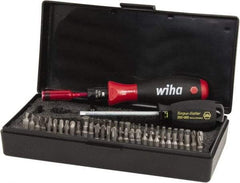 Wiha - 53 Piece, 1/4" Drive Screwdriver Wiha TorqueVario - S Bit Set - #0, 1, 2 & 3 Phillips, 1.5 to 8mm Hex, T6 to T25 Torx, #0, #1, #2 & #3 Pozidriv, #1, #2 & #3 Square Recess, 4.5, 5.5, 6.5 & 8mm Slotted, #1, #2, #3 & #4 Tri-Wing - Eagle Tool & Supply