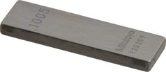 Mitutoyo - 0.1005" Rectangular Steel Gage Block - Accuracy Grade AS-1, Includes Certificate of Inspection - Eagle Tool & Supply