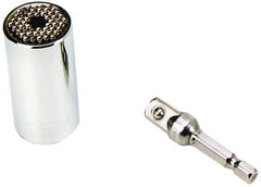 Gator Grip - 3/8" Drive, 1/4" Socket, Self Adusting Socket - 6 Points, 2" OAL - Eagle Tool & Supply