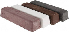 Made in USA - 1/4 Lb Emery, Rouge & Tripoli Compound - Grade C, Black, Brown, Red & White, Use on Aluminum, Carbon, Chrome, Copper, Gold, Iron, Nickel, Pewter, Plastic, Platinum, Rubber, Silver, Stainless Steel, Steel, Sterling, White Metals, Wood & Zinc - Eagle Tool & Supply