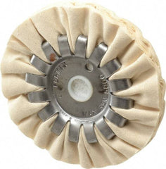 Made in USA - 4" Diam x 1/2" Thick Unmounted Buffing Wheel - 14 Ply, Bias Cut, 1/2" Arbor Hole - Eagle Tool & Supply