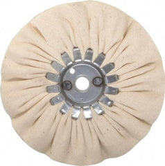 Made in USA - 6" Diam x 1/2" Thick Unmounted Buffing Wheel - 14 Ply, Bias Cut, 5/8" Arbor Hole - Eagle Tool & Supply