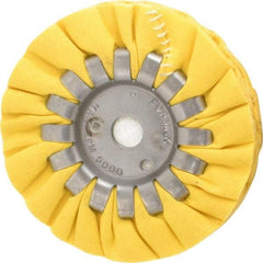Made in USA - 4" Diam x 1/2" Thick Unmounted Buffing Wheel - 14 Ply, Bias Cut, 1/2" Arbor Hole - Eagle Tool & Supply