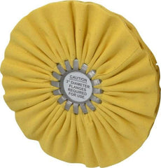 Made in USA - 8" Diam x 1/2" Thick Unmounted Buffing Wheel - 14 Ply, Bias Cut, 5/8" Arbor Hole - Eagle Tool & Supply
