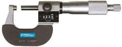 Fowler - 3 to 4" Range, 0.0001" Graduation, Mechanical Outside Micrometer - Ratchet Stop Thimble, Accurate to 0.00016", Digital Counter - Eagle Tool & Supply