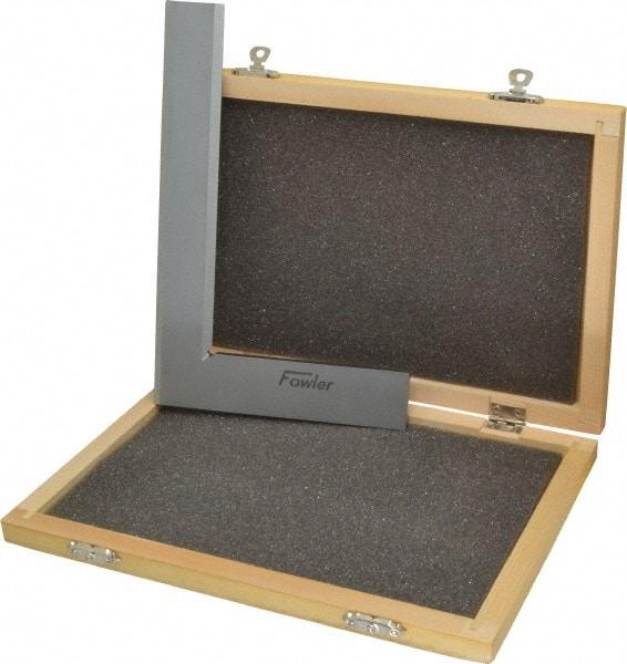 Fowler - 8-1/2" Blade Length, 5-1/8" Base Length Tool Steel Square - 0.0002" Accuracy, Beveled Edge - Eagle Tool & Supply
