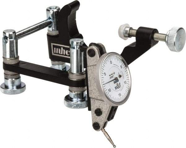 Fowler - 0.0005" Graduation, 0.06" Max Meas, 0-15-0 Dial Reading, Indicator & Base Kit - 1-1/2" Dial Diam - Eagle Tool & Supply