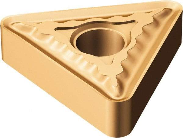 Sandvik Coromant - TNMG333 QM Grade 1115 Carbide Turning Insert - TiAlN/AlCr2O3 Finish, 60° Triangle, 3/8" Inscr Circle, 3/16" Thick, 3/64" Corner Radius - Eagle Tool & Supply