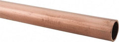 Mueller Industries - 10' Long, 5/8" OD x 1/2" ID, Grade C12200 Copper Water (K) Tube - 0.049" Wall Thickness, 0.343 Ft/Lb - Eagle Tool & Supply