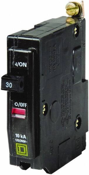 Square D - 30 Amp, 240 VAC, 1 Pole, Bolt On Miniature Circuit Breaker - 14-8 AWG - Eagle Tool & Supply
