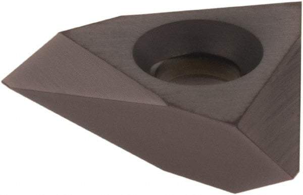 Tool-Flo - TNMC43 60° V Grade AC3R Internal/External On Edge Threading Insert - AlTiN Finish, 5-24" External TPI, 5-24" Internal TPI, 1/2" Inscribed Circle, Neutral Cut - Eagle Tool & Supply
