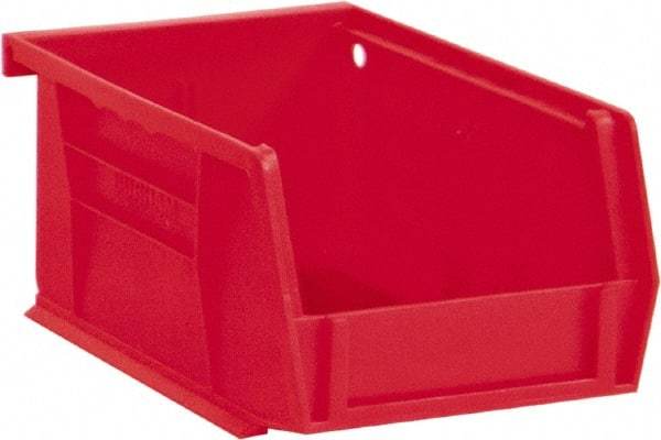 Durham - 5-7/16" Deep, Red Plastic Hang and Stack Bins - 3" High x 4-3/16" Wide x 5-7/16" Long - Eagle Tool & Supply