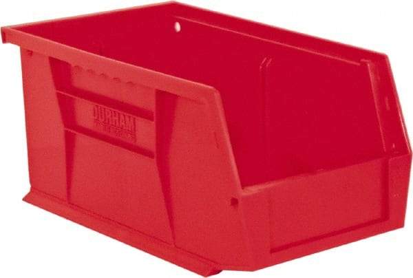 Durham - 11-3/8" Deep, Red Plastic Hang and Stack Bins - 5" High x 5-1/2" Wide x 11-3/8" Long - Eagle Tool & Supply