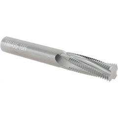 Scientific Cutting Tools - 3/4-16 UNF, 0.495" Cutting Diam, 4 Flute, Solid Carbide Helical Flute Thread Mill - Internal Thread, 1.338" LOC, 4" OAL, 1/2" Shank Diam - Eagle Tool & Supply