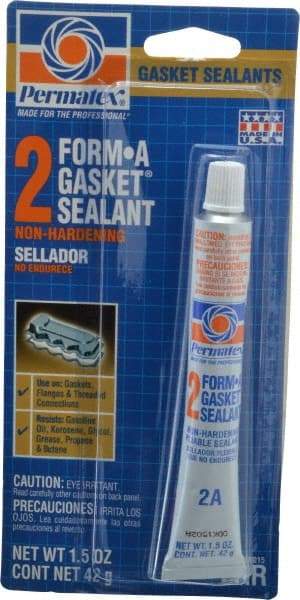 Permatex - 1-1/2 oz Gasket Sealant - -65 to 400°F, Black, Comes in Tube - Eagle Tool & Supply