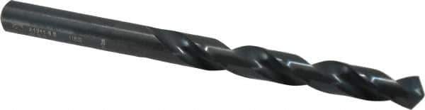 Walter-Titex - 9.8mm 118° High Speed Steel Jobber Drill - Oxide Finish, Right Hand Cut, Spiral Flute, Straight Shank, 5-15/64" OAL, Standard Point - Eagle Tool & Supply