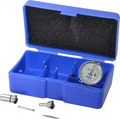 Fowler - 0.06 Inch Range, 0.0005 Inch Dial Graduation, Vertical Dial Test Indicator - 1 Inch White Dial, 0-15-0 Dial Reading - Eagle Tool & Supply
