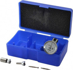 Fowler - 0.06 Inch Range, 0.001 Inch Dial Graduation, Vertical Dial Test Indicator - 1 Inch White Dial, 0-15-0 Dial Reading - Eagle Tool & Supply