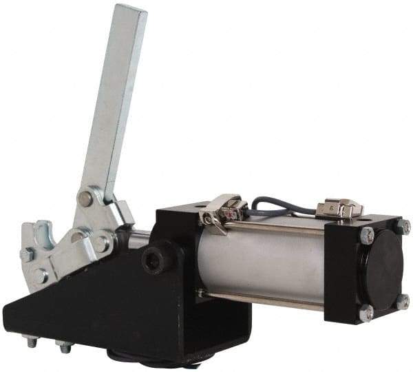 Gibraltar - 1,000 Lb Inner Hold Capacity, Vert Mount, Air Power Hold-Down Toggle Clamp - 1/8 NPT Port, 92° Bar Opening, 2-1/4" Height Under Bar - Eagle Tool & Supply