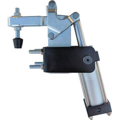 Gibraltar - 600 Lb Inner Hold Capacity, Horiz Mount, Air Power Hold-Down Toggle Clamp - 1/8 NPT Port, 88° Bar Opening, 3.84" Height Under Bar - Eagle Tool & Supply