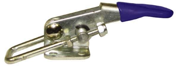Gibraltar - 360 Lb Capacity, Horizontal, U Hook, Flanged Base, Carbon Steel Pull Action Latch Clamp - 1.81" Drawing Movement, 4" OAL, Straight Handle - Eagle Tool & Supply
