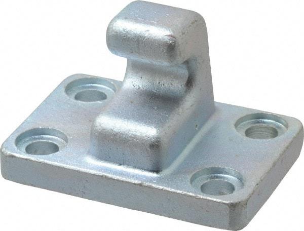 Gibraltar - 1 Lb Capacity, 0.41" Mounting Hole, Steel Clamp Latch Plate & Hook Assembly - 2.13" Base Length x 3.13" Base Width - Eagle Tool & Supply