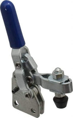 Gibraltar - 100 Lb Holding Capacity, Vertical Handle, Manual Hold Down Toggle Clamp - 60° Handle Movement, 110° Bar Opening, U-Bar, Straight Base, Carbon Steel - Eagle Tool & Supply