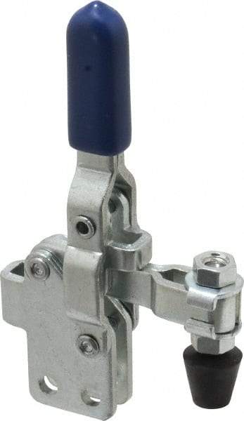 Gibraltar - 200 Lb Holding Capacity, Vertical Handle, Manual Hold Down Toggle Clamp - 64° Handle Movement, 104° Bar Opening, U-Bar, Straight Base, Carbon Steel - Eagle Tool & Supply