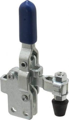 Gibraltar - 200 Lb Holding Capacity, Vertical Handle, Manual Hold Down Toggle Clamp - 64° Handle Movement, 104° Bar Opening, U-Bar, Straight Base, Carbon Steel - Eagle Tool & Supply