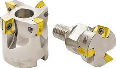 Seco - 50mm Cut Diam, 22mm Arbor Hole, 7mm Max Depth of Cut, 94° Indexable Chamfer & Angle Face Mill - 4 Inserts, XO.. 1204 Insert, Right Hand Cut, Through Coolant, Series R220.79 - Eagle Tool & Supply
