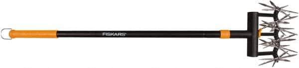 Fiskars - Cultivator with 39 to 63" Telescopic Steel Handle - 36 Tines, 2-1/4" Tine Length - Eagle Tool & Supply