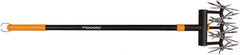 Fiskars - Cultivator with 39 to 63" Telescopic Steel Handle - 36 Tines, 2-1/4" Tine Length - Eagle Tool & Supply